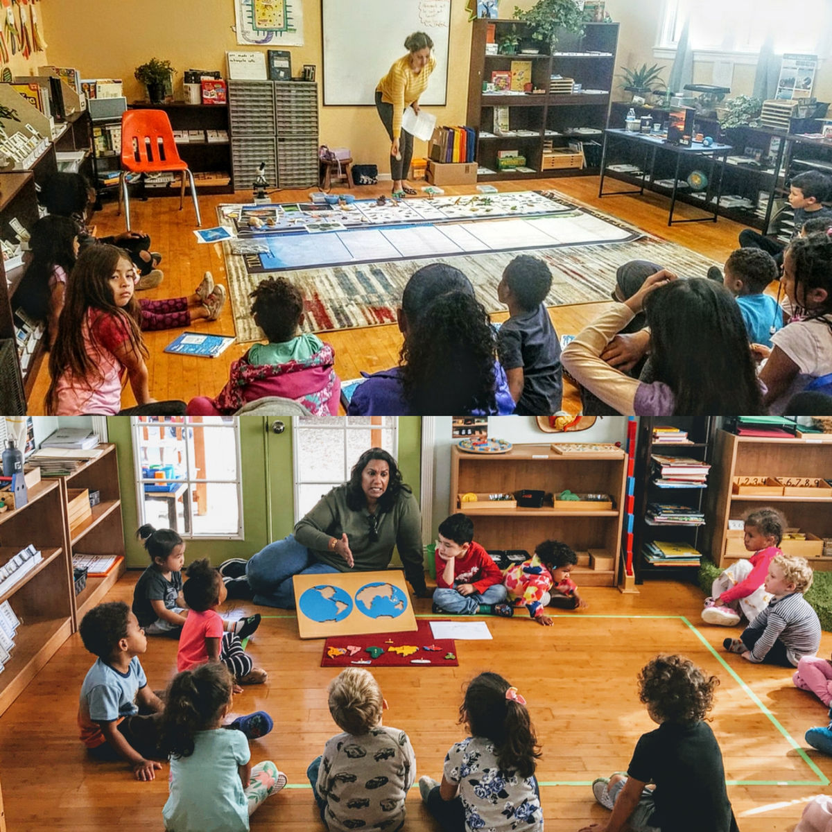 Montessori classroom circle time